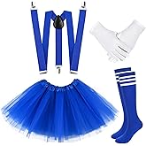 Halloween Costume Set Include Tutu Skirt,Suspenders,Gloves and Socks for Women Halloween Party Dress Up