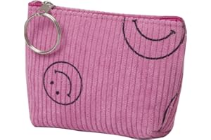 GARDSELL Cute Corduroy Change Coin Purse Small Pouch Bag Wallet by Coin Purses Pouches Coin Purse Pouch Change Purse With Zipper for Women (Pink)