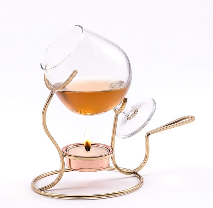 Old Dutch Brandy Warmer with Tea Light and Glass Snifter Amazon.ca