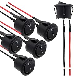 Round Rocker Switch, 6 Pcs Mini Rocker Switch, 12