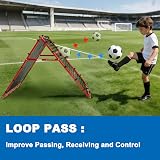 Hibtn Double Sided Rebounder Net 100x110x100cm Red Soccer Training view 4