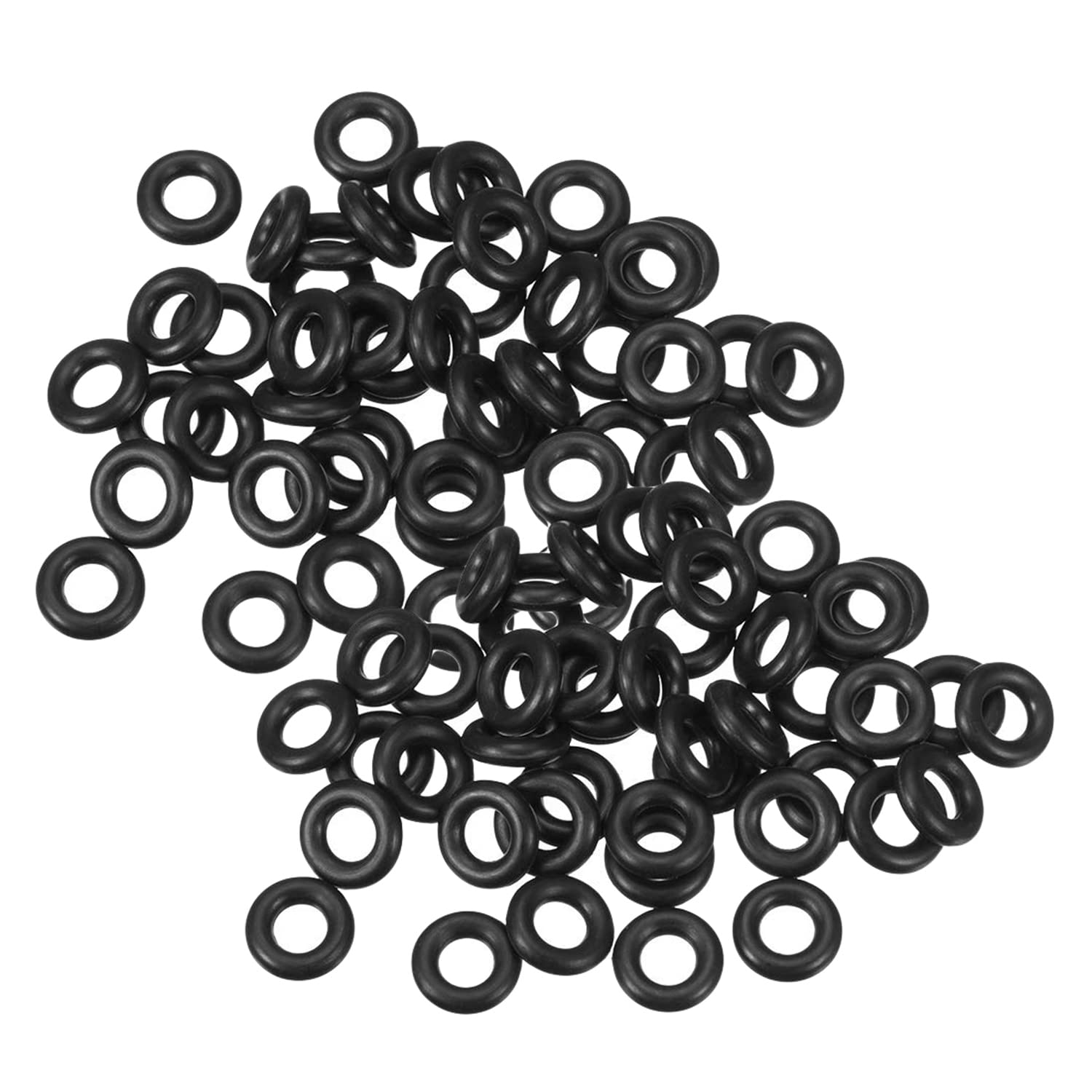 Othmro 200pcs Nitrile Rubber O-Rings, Seal Rubber Washers O Rings, 10mm OD 5mm ID 2.5mm Width, Metric Buna-N Sealing Gasket Rings