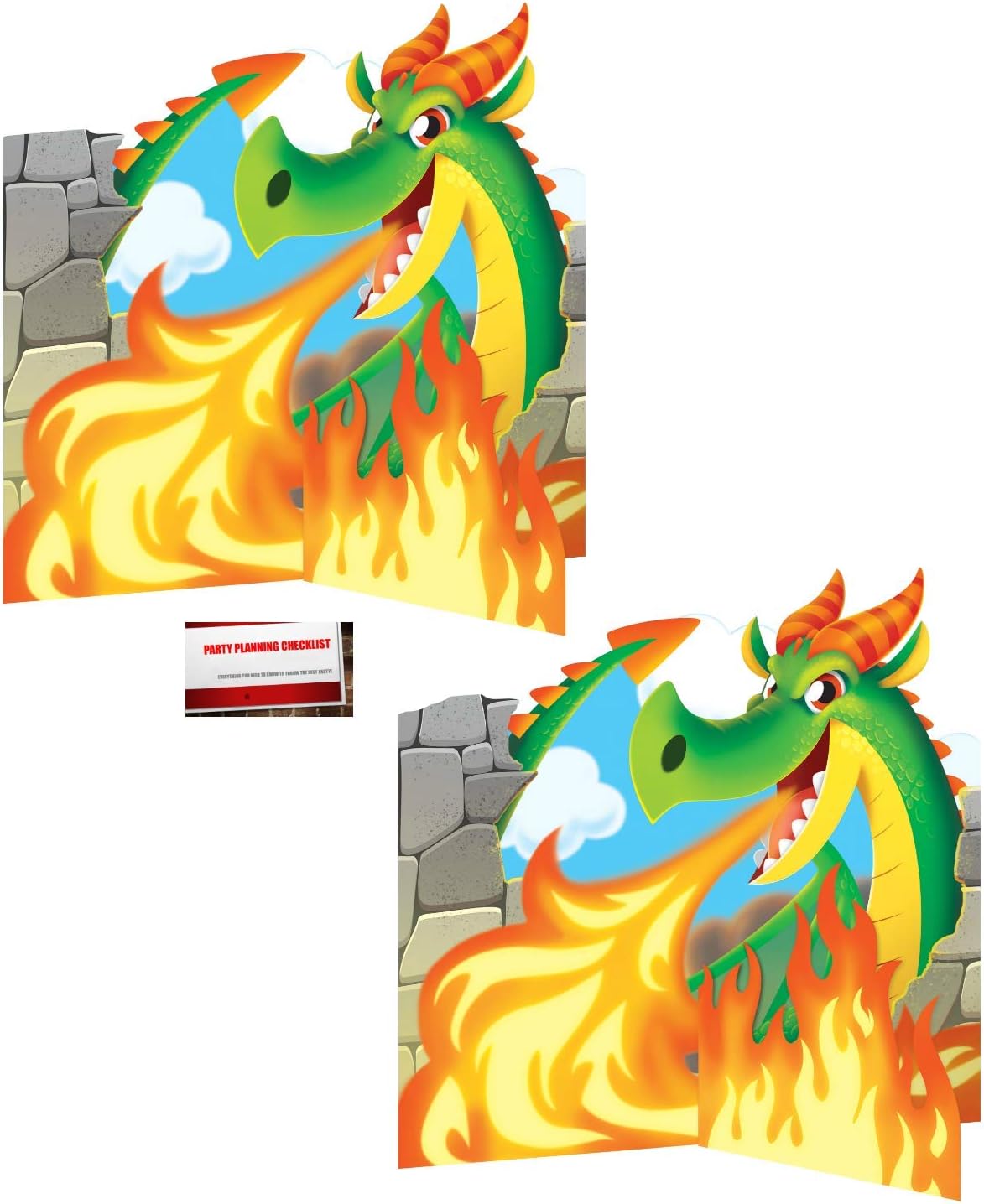 Amazon Com Dragons Lair 2 Pack Knight Castle Dragon Dungeon Birthday Supplies Pop Up Centerpiece Plus Party Planning Checklist By Mikes Super Store Toys Games