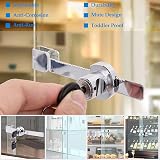 Litensh Sliding Glass Door Lock with Key for Reptile Vivarium and Display view 4