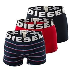 Diesel Men's 3-Pack Shawn Stretch Boxer Trunk, Dark