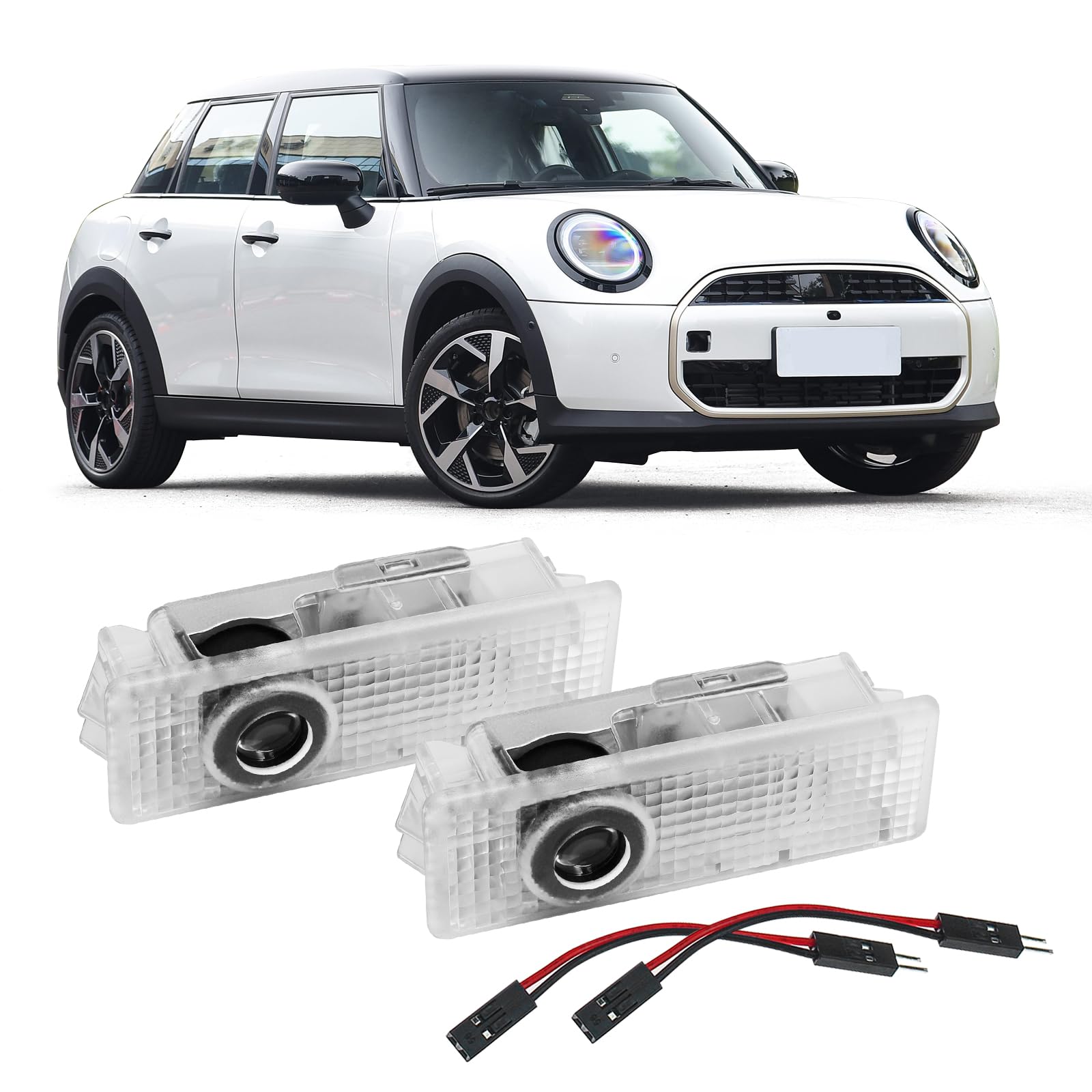 Photo 1 of 2Pcs Car Door Lights Projector for Clubman/Countryman/Paceman/Sports/Cooper R55 R56 R57 R58 R59 R60 R61 F55 F56 F57 Car Accessories - Ghost Shadow Welcome LED Puddle Lights