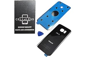 CELL4LESS Compatible Back Glass Cover Back Battery Door w/Pre-Installed Adhesive Replacement Samsung Galaxy S7 - All Models G