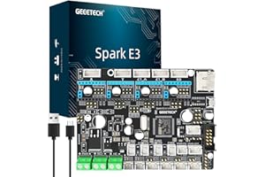 Geeetech Spark E3 3D Printer Motherboard Support Klipper/Marlin Compatible TMC2209 TMC2208 A4988 Pluggable Driver Modules Design 32Bit Silent Motherboard for Ender3/Ender Pro/Ender3 V2/Ender5/Ender6