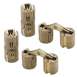 Antrader 4-Pack 10mm Brass Barrel Hinges