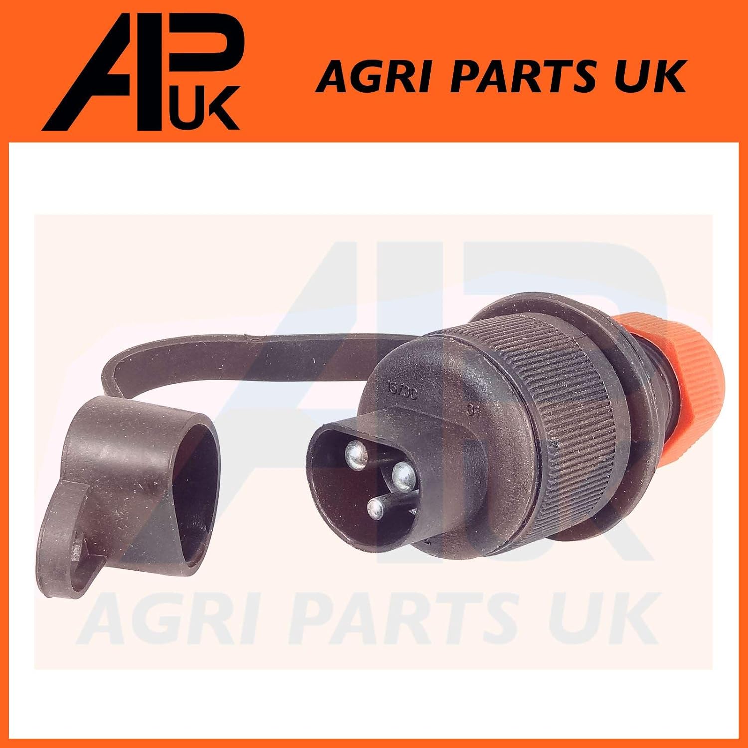 APUK COBO Type 3 Pin Tractor Implement Power Plug Compatible with Krone ...