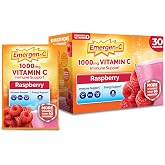 Emergen-C Vitamin C 1000mg Immune Support Powder, Raspberry, 30 Packets | B Vitamins for Energy, Zinc and Manganese, Electrolytes, Vitamin D, Caffeine Free, Natural Flavor