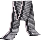 BISON DENIM Merino Wool Scarf for Men-Ultra Soft Warm Winter Scarves, Lightweight Cashmere Neckwear with Gift Box