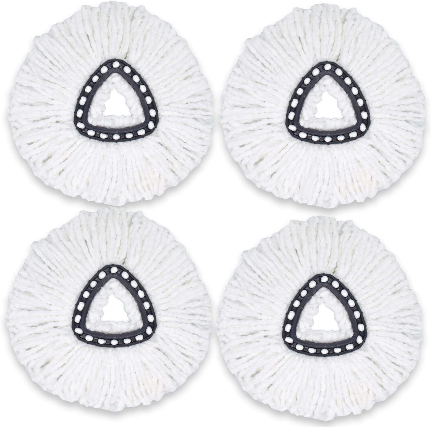 4 Pack Spin Mop Head Replacement Refills Compatible with O Cedar EasyWring 1 Tank System Spin Mop Replacement Head - Easy Cleaning Floor Head Mop
