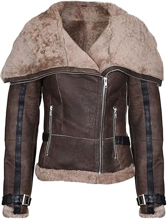 women's short brown leather jacket