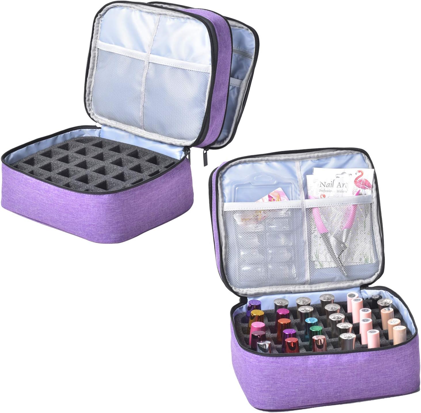 Double-Layer Nail Varnish Storage Case, Essential Oil Bag for for Nail Varnishes and Manicure Nail Varnish Holder - Image 5