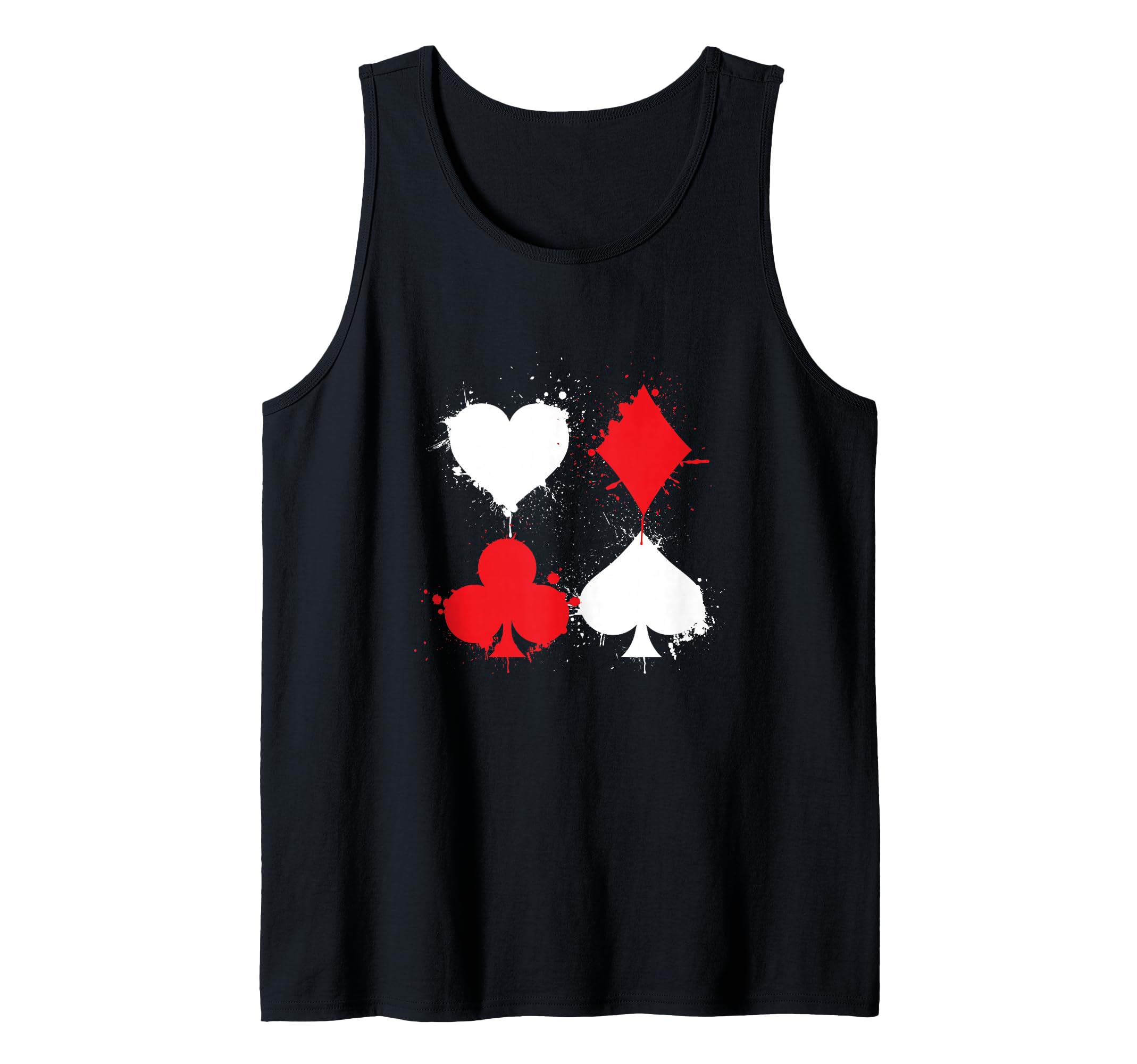 Playing Cards Poker Heart Spade Diamond Club Tank Top