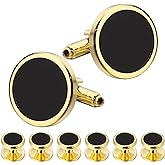 HAWSON Fashion Mother-of-Pearl Tuxedo Shirt Button and Cufflink Set, Specially Designed for Wedding Business