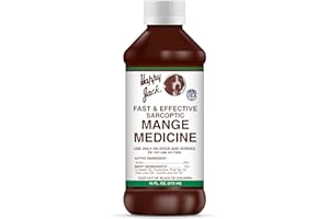 HAPPY JACK Mange Medicine & Treatment for Dogs & Horses - Brings Soothing Itch Relief to Severe Mange, Fungi, Allergies, Eczema & Most Dog Skin Irritation (16 oz)