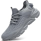 Men's Slip on Walking Shoes Tennis Running Sneakers Lightweight Breathable Casual Soft Sole Comfort Work Gym Trainers