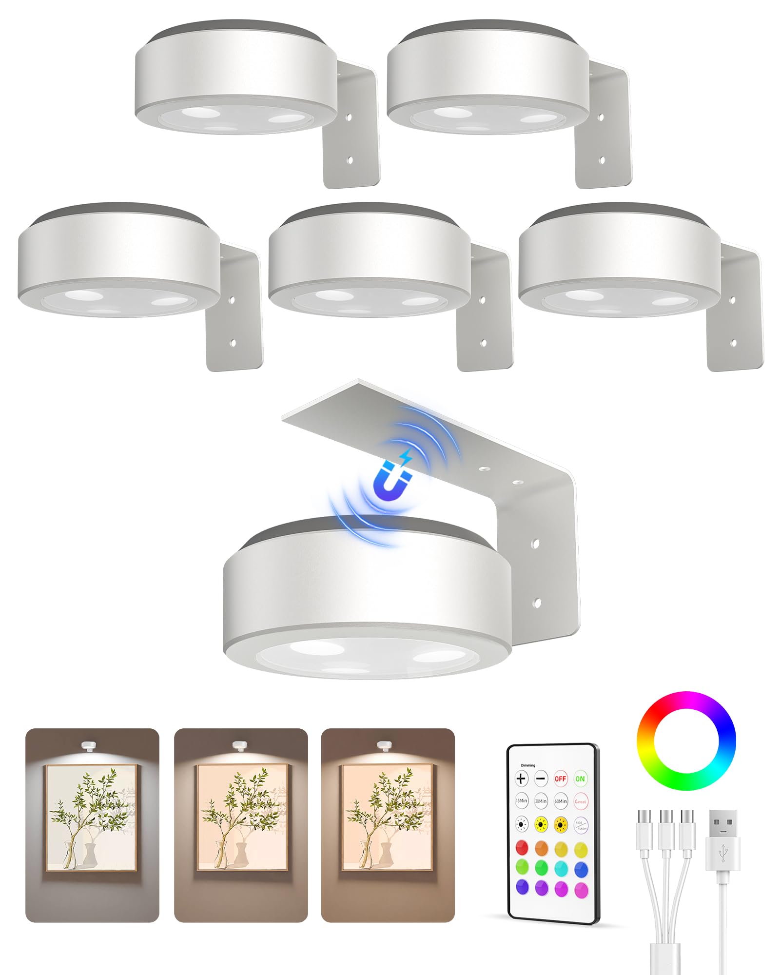 EZVALO Picture Lights for Wall, 2000mAh