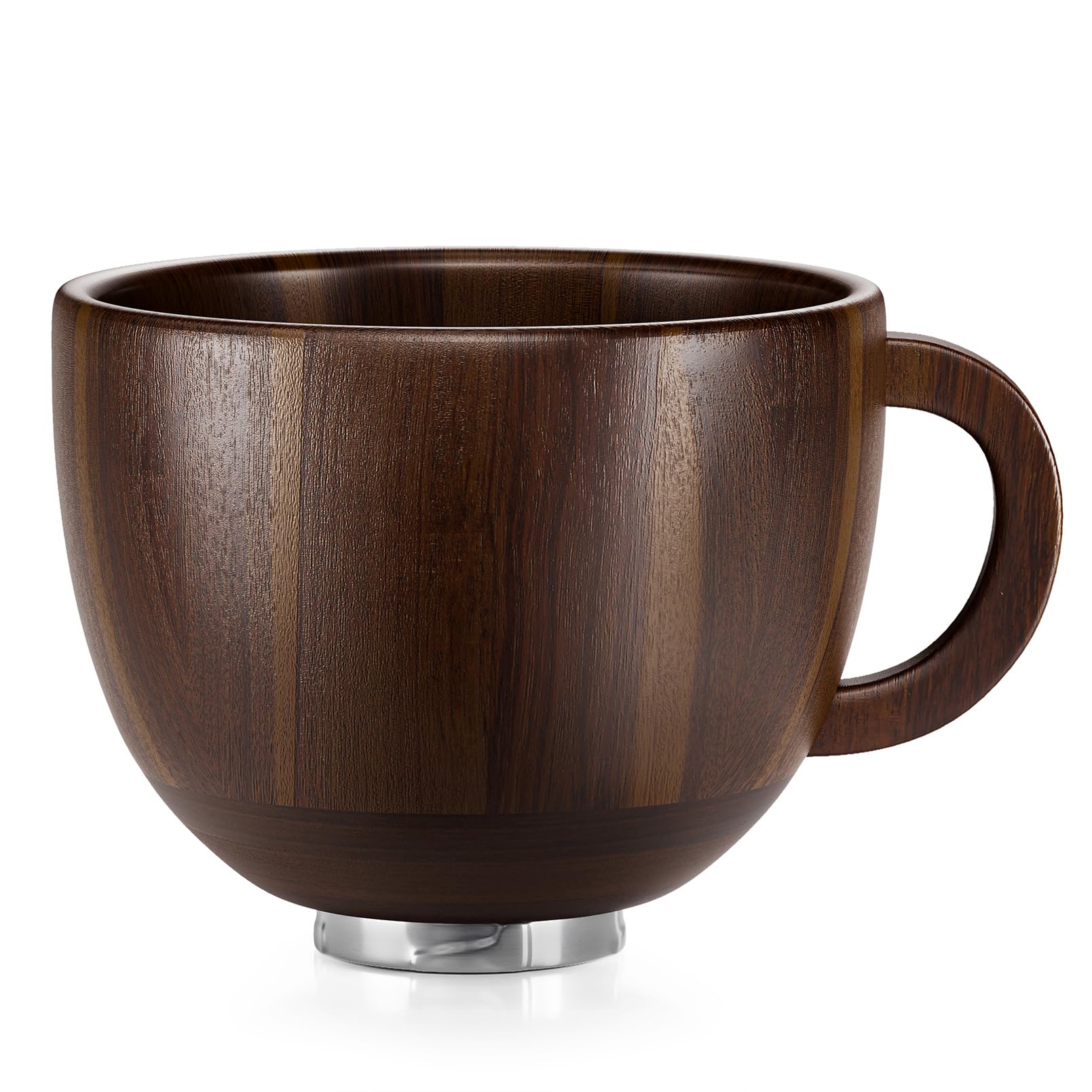 Photo 1 of *DAMAGED** SpaceAid Wooden Bowl with Handle, Kitchen Space Aid Acacia Wood Mixing Bowls Holder for Stand Mixer, Compatible with 4.5 & 5 QT Tilt-Head Models Kitchen, Natural Wood