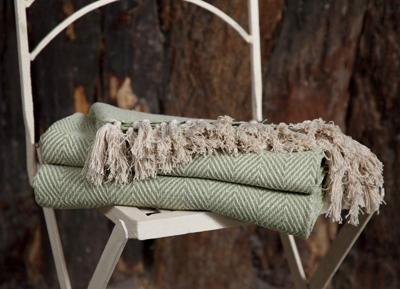 EHC Reversible Super Soft Cotton Diamond Large Throw For Sofa, Double