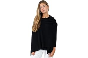 Velanio Cashmere Luxury Knitted Wrap Travel Shawl Scarf, Pashmina Stole, All-Season Scarf for Women Cashmere Wool Blend