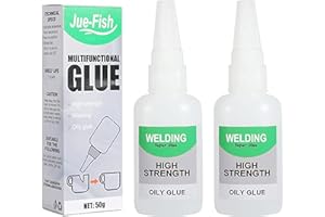 SXHYF Jue-Fish Welding High-Strength Oily Glue - Ceramic Glue for Porcelain and Pottery Repair, Waterproof, No Smell, Temperature Resistant, for Shoes, Metal, Plastic, Wood, Leather, Glass, DIY, 2 Pack