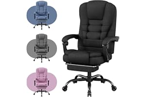 SITMOD Office Chair, Big and Tall Fabric Gaming Chair with Footrest, Executive Comfortable Computer Desk Chairs, 360° Swivel Base & Height Adjustable Executive Chairs for Adults, Gamer Chair & Silla Gamer