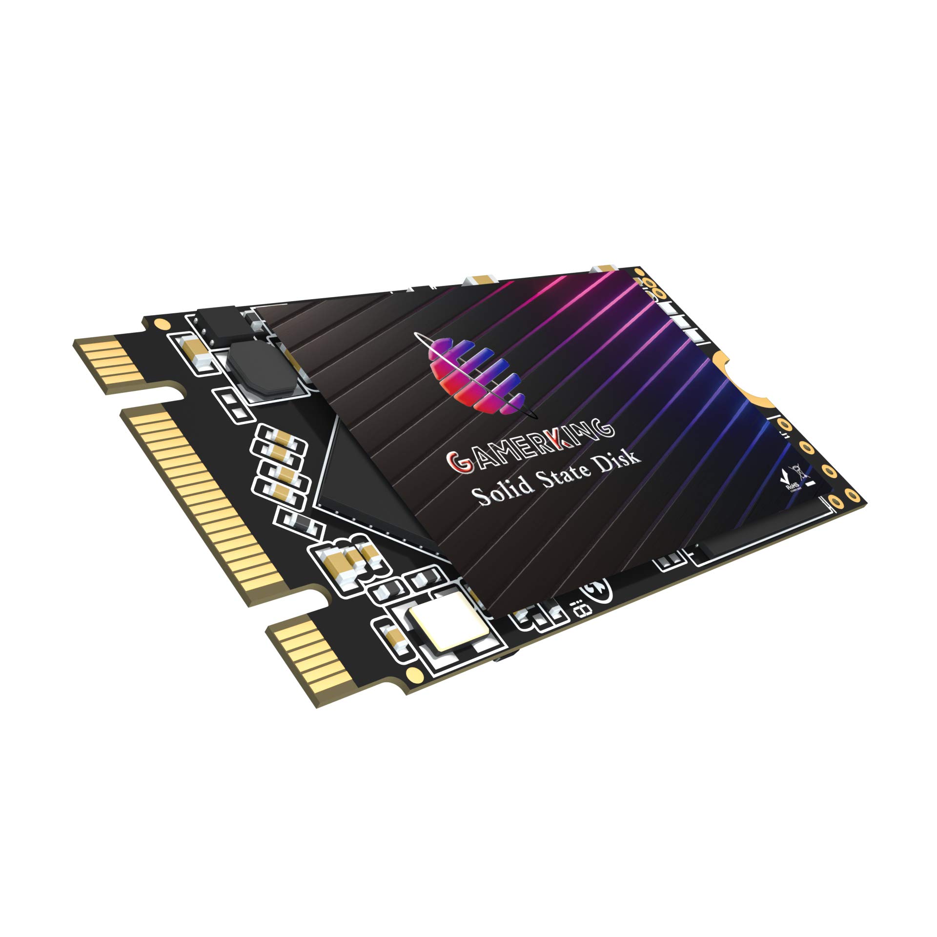 GAMERKING SSD M.2 2242 128GB Ngff Internal Solid State Drive 1TB 512GB 256GB 64GB for Desktop Laptops SATA III 6Gb/s High Performance Hard Drive (128GB, M.2 2242)