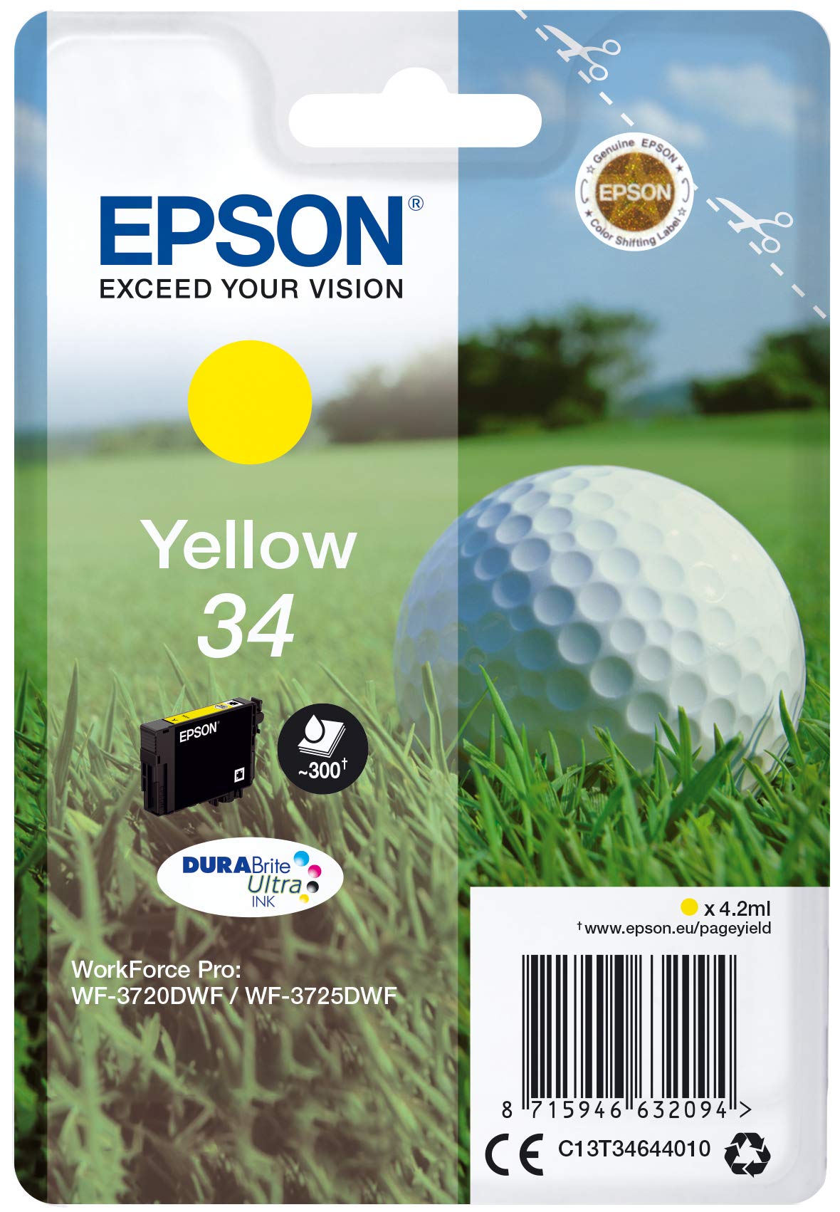 Epson C13T34644020 Standard Original Inkjet Cartridges - Yellow
