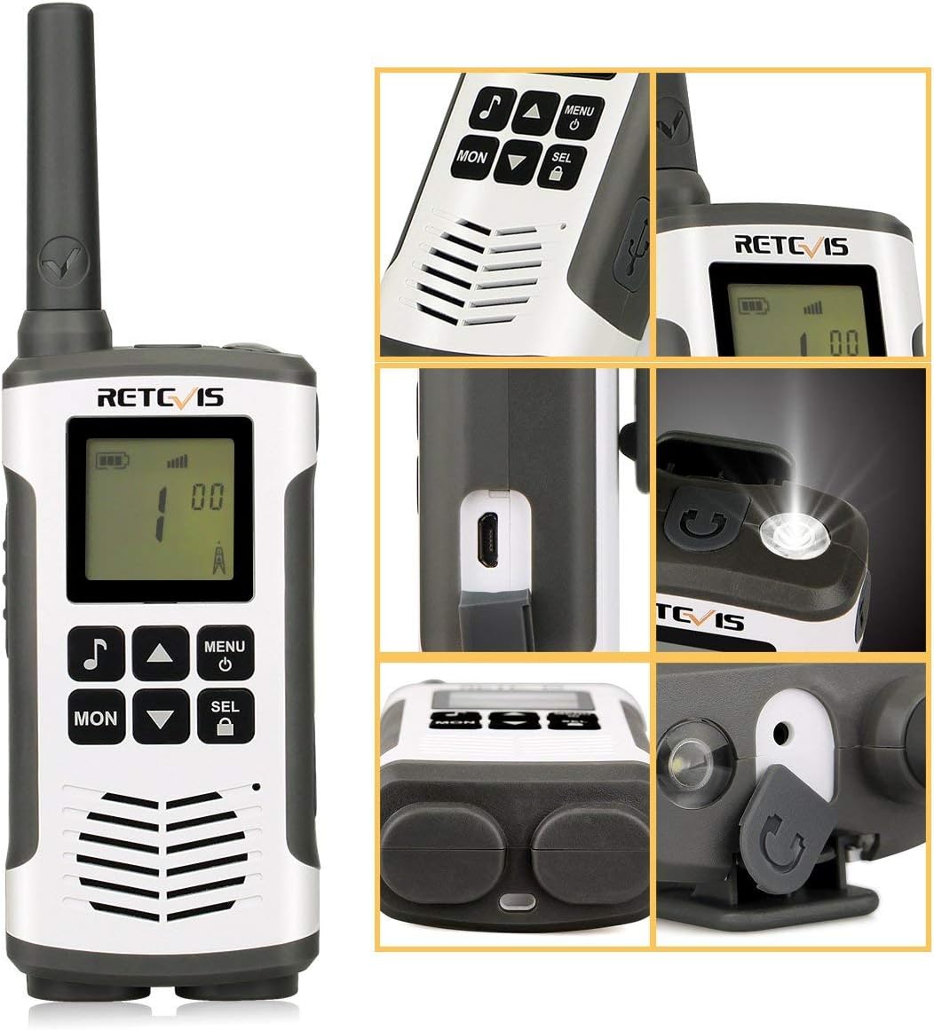 Retevis RT45 Walkie Talkies, Rechargeable USB 2 Way Radio PMR446,16CH VOX Walkie Talkie Set for School,Restaurant,Warehouse(10 Pcs) - Image 4