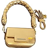 GORGLITTER Women's Woven Evening Mini Purse Bag Metallic Top Handle Crossbody Handbag Y2K Clutchs
