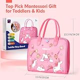 Hahaland Montessori Busy Board 21 in 1 Pink Unicorn for 3+ Years view 7