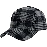 WITHMOONS Plaid Checked Baseball Cap Winter Soft Outdoor Dad Hat YZ10098
