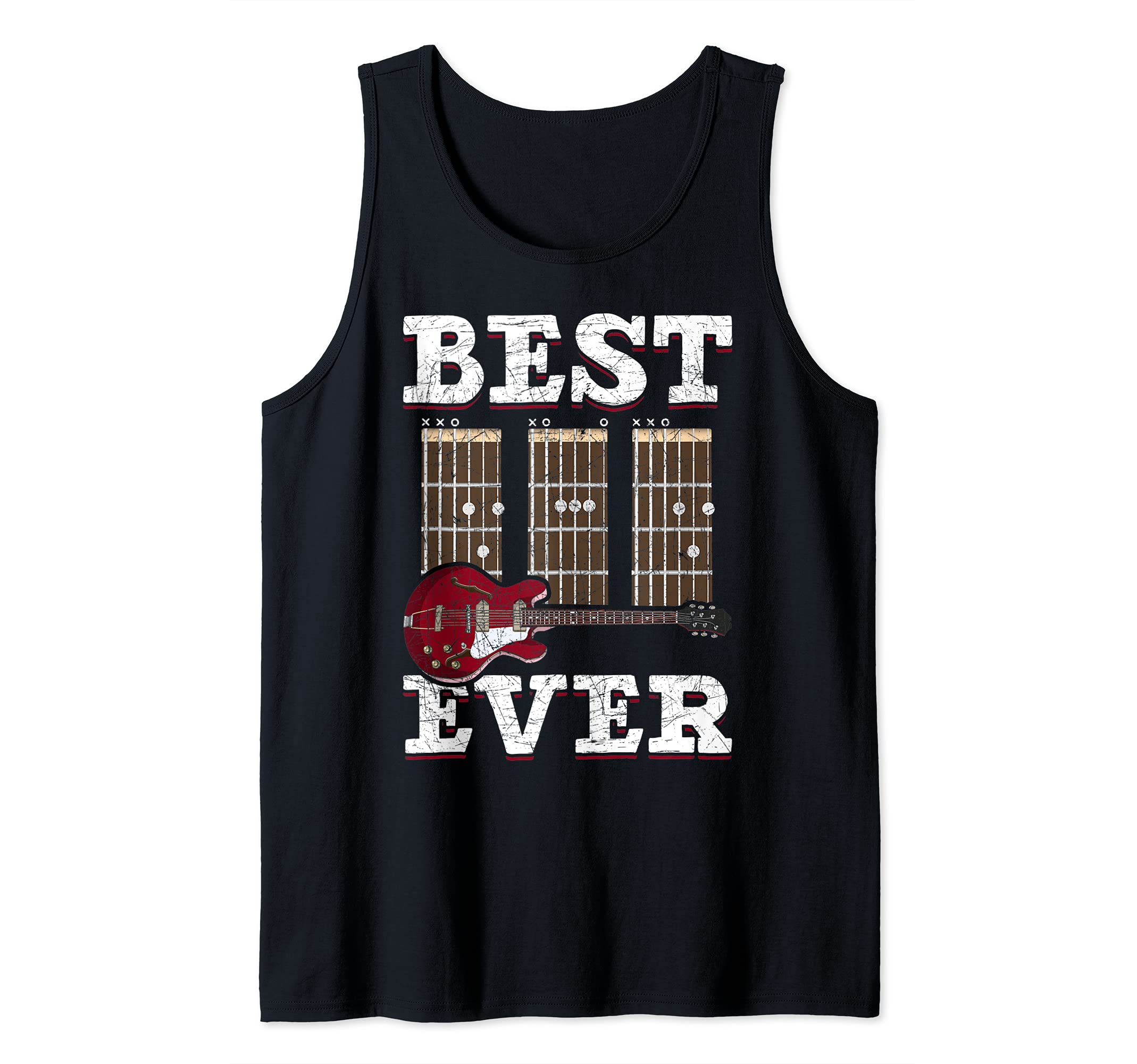 Best Dad Ever Guitarist Fathers Day Guitar Player Dad Guitar Tank Top