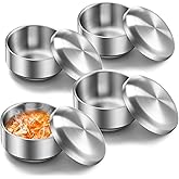 Reallnaive 4 Sets 12 oz Stainless Steel Korean Soup Rice Bowl with Lid for Cereal Kitchen Restaurant Double-walled Anti Scalding Metal Bowls for Soup Salad Noodles Insulated