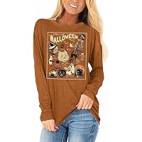 thumbnail interactive-video image 1 of Hey Ghouls Women's Plus Halloween Graphic Sweatshirt With Long Sleeves, Sizes 1X-4X 1 of 11