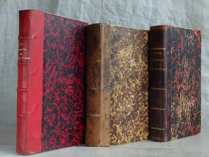 Amazon フランスアンティーク 3冊セット 19世紀 洋書 古書 本 ブック オブジェ ヨーロッパ 古本 紙もの 蚤の市 Paris 古本 革 レザー 1857年 ホビーコレクター アニメ 萌えグッズ 通販