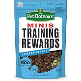 Pet Botanics Training Rewards Mini Soft &amp; Chewy Dog Treats, Chicken, 10 oz | High-Value Reward for Positive Reinforcement, BotaniFits Botanical Blend, Only 1.5 Calories Per Treat, No BHA or BHT