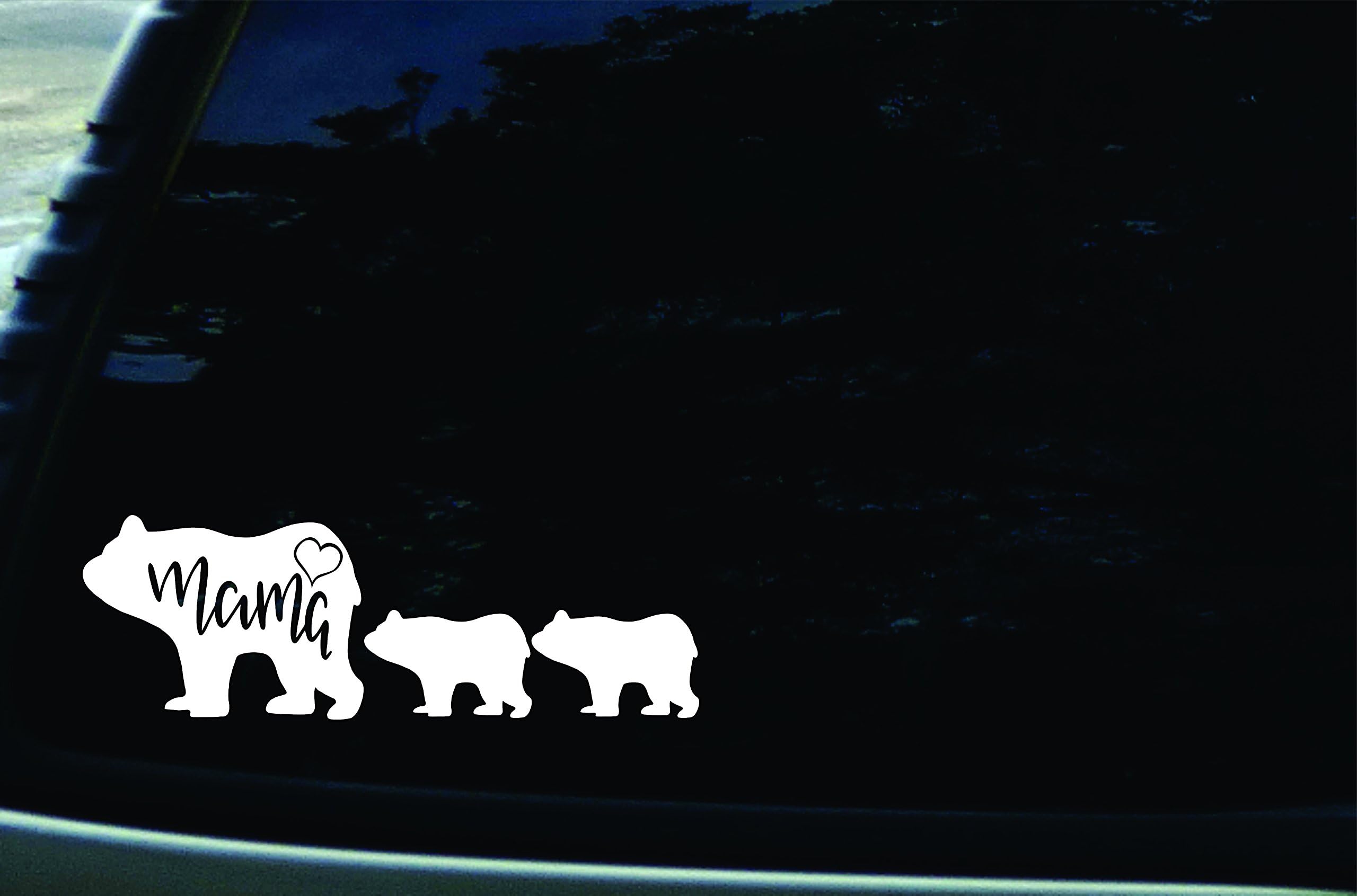 9" X 3" Mama Bear with Cubs Vinyl Die Cut Decal for Your Car, Truck, Laptop, Window