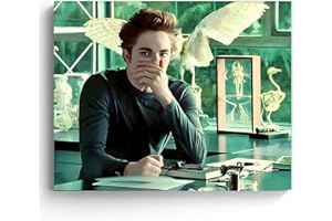 B.B.F MAKE Funny Framed Canvas Wall Art Bathroom Decor The Twilight Saga Movies Poster Print Edwards Oil Painting Humorous Picture Modern Artwork for Living Room Dorm Wall Home Decoration (8x10inch)