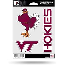 Rico Industries NCAA Virginia Tech Hokies Mascot 4x4 Decal - Official Vinyl Sticker For Car, Laptop, Locker