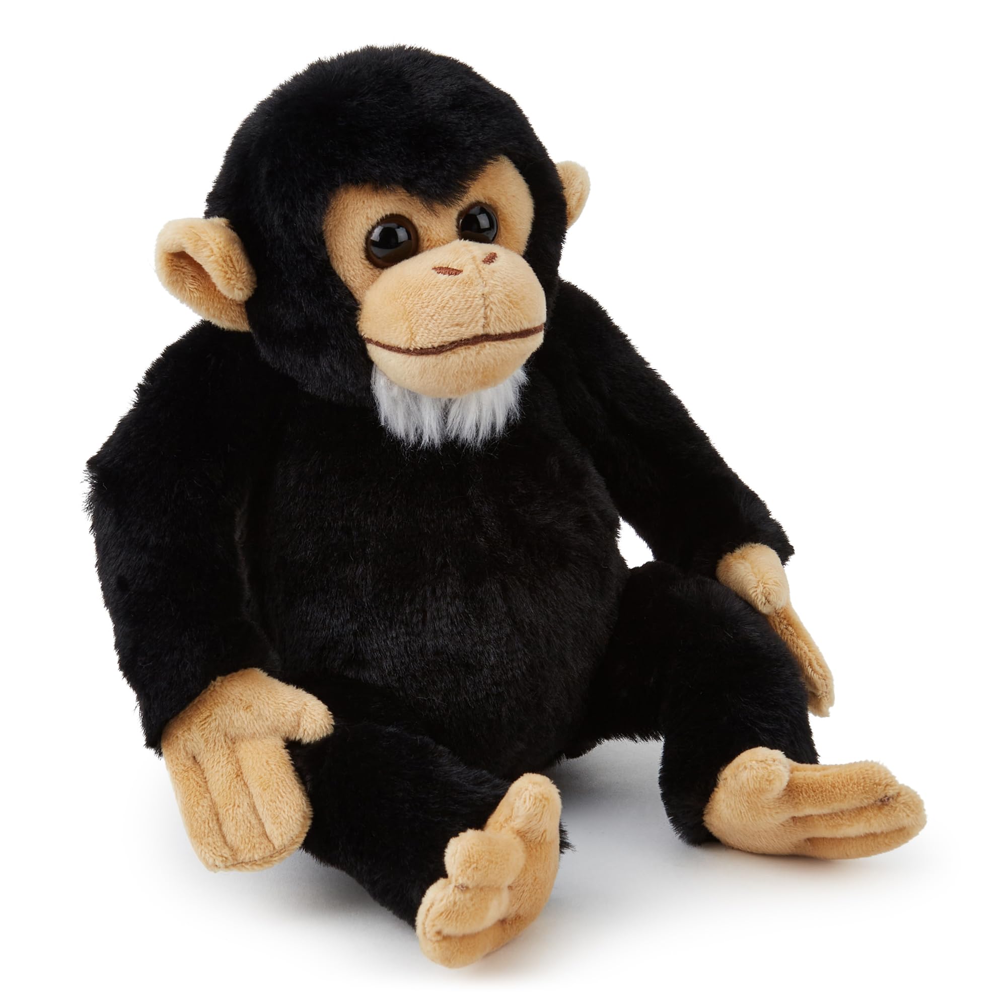 Zappi Co Chimpanzee Plush Toy (20cm Long) - Friendly, Huggable Chimp, Eco-Friendly, Great for Primate-Loving Kids, 100% Recycled — image 1