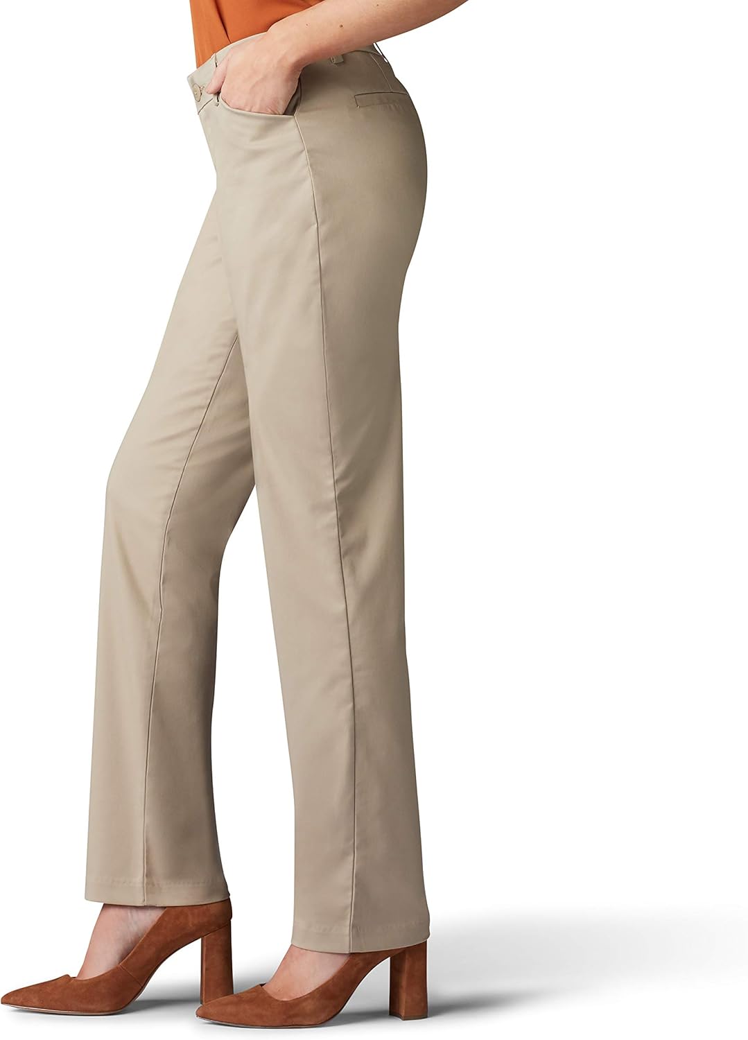 Lee Women's Wrinkle Free Relaxed Fit Straight Leg Pant at  Women’s Clothing store