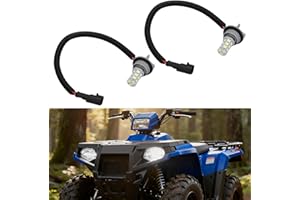 Foruly 2PC 4030059 LED Headlight Bulbs Replacement for Polaris Sportsman 400 500 600 700, Low Beam 5W, Plug and Play, Direct Fit for OEM 4030059/61189, 81169