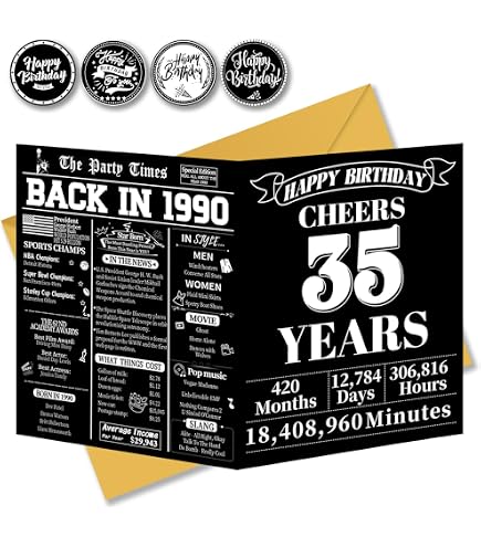 NobleWorks 30th Birthday Milestone Greeting Card With 5 X...