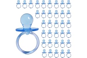 EVERSHINE Baby Pacifier 2.5" Baby Shower Favors Decoration (Blue, 36 Count)