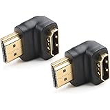 Cable Matters 2 Pack, 90 Degree HDMI Male to Female Adapter