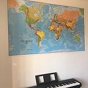 Maps International - Giant World Map - Mega-Map Of The World - 197cm (w